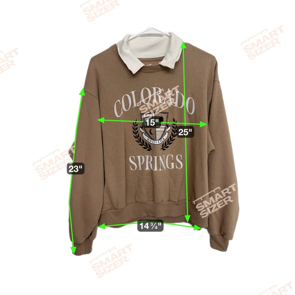 Hollister Colorado Springs Crest Sweatshirt Tan Pullover Women’s L - Picture 5 of 5